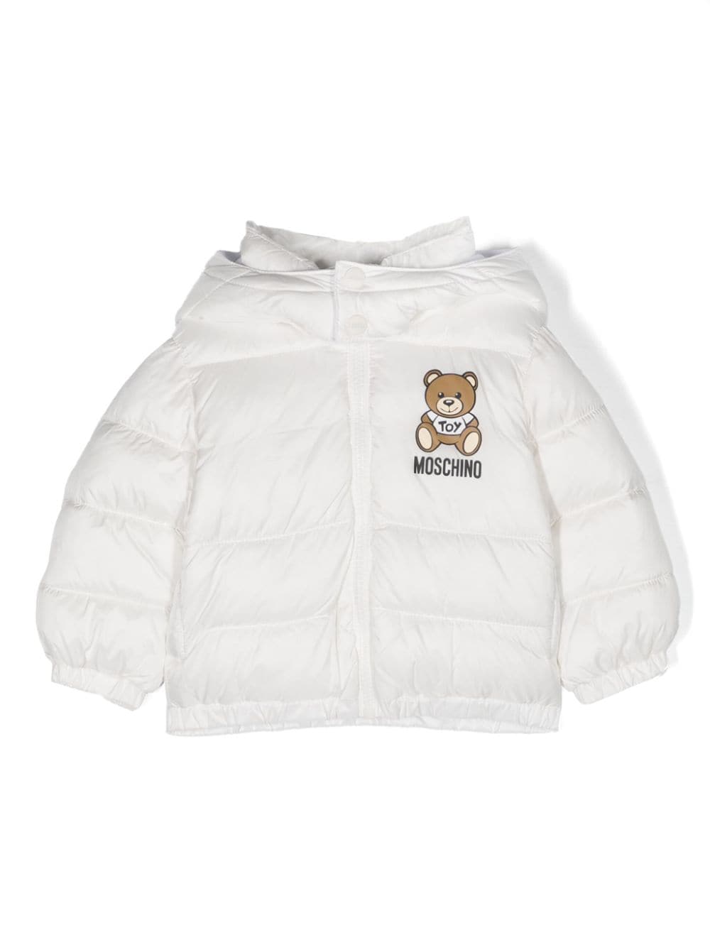 Moschino Kids Gesteppte Jacke mit Teddy-Print - Weiß von Moschino Kids