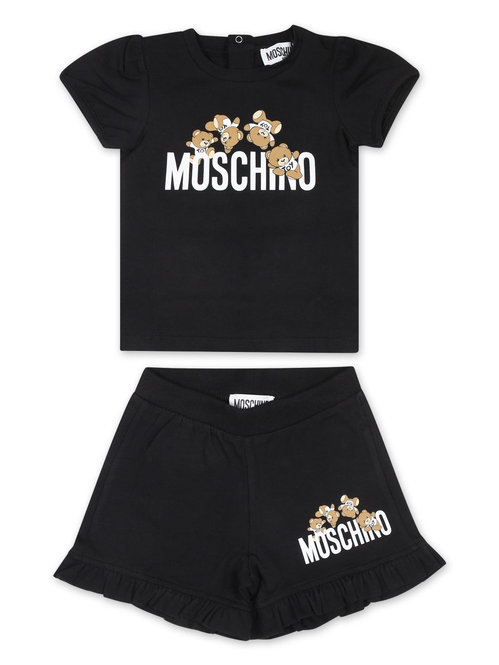 Moschino Kids Set aus T-Shirt und Shorts mit Teddy - Schwarz von Moschino Kids