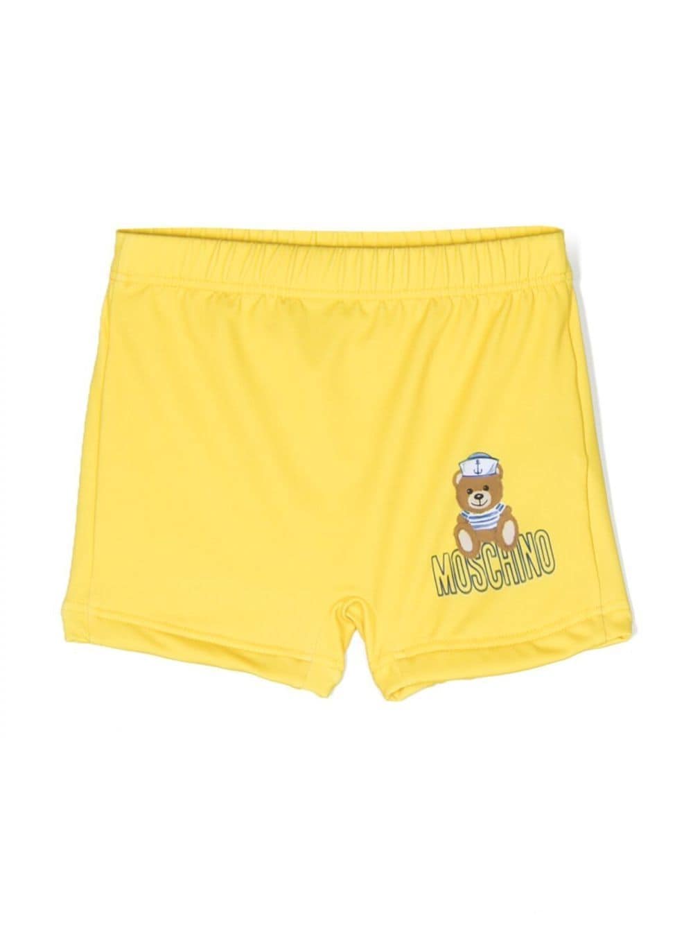 Moschino Kids Badeshorts mit Teddy-Print - Gelb von Moschino Kids