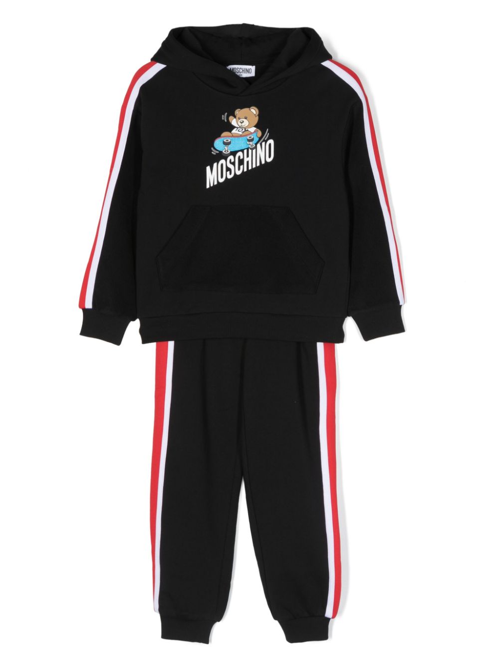 Moschino Kids Jogginganzug mit Teddy-Print - Schwarz von Moschino Kids