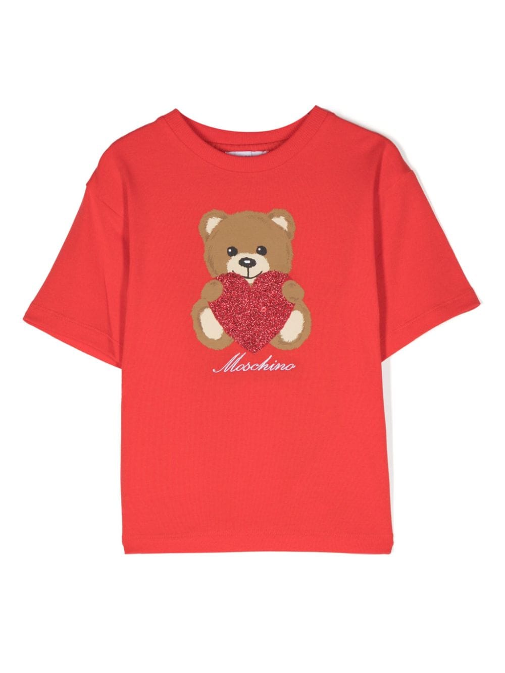 Moschino Kids T-Shirt mit Teddy - Rot von Moschino Kids