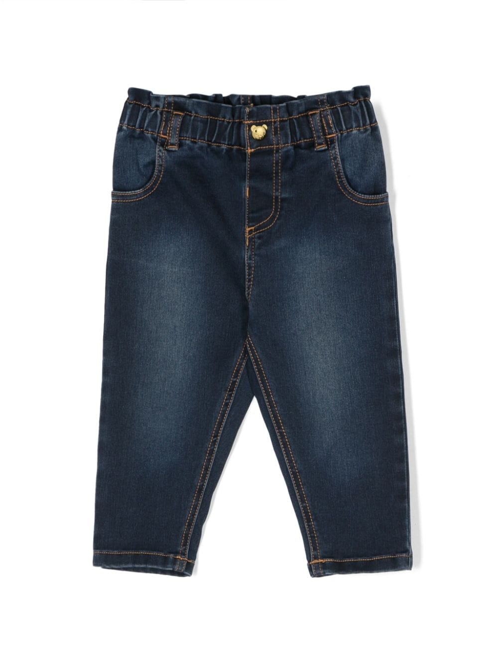 Moschino Kids Straight-Leg-Jeans mit Teddy - Blau von Moschino Kids