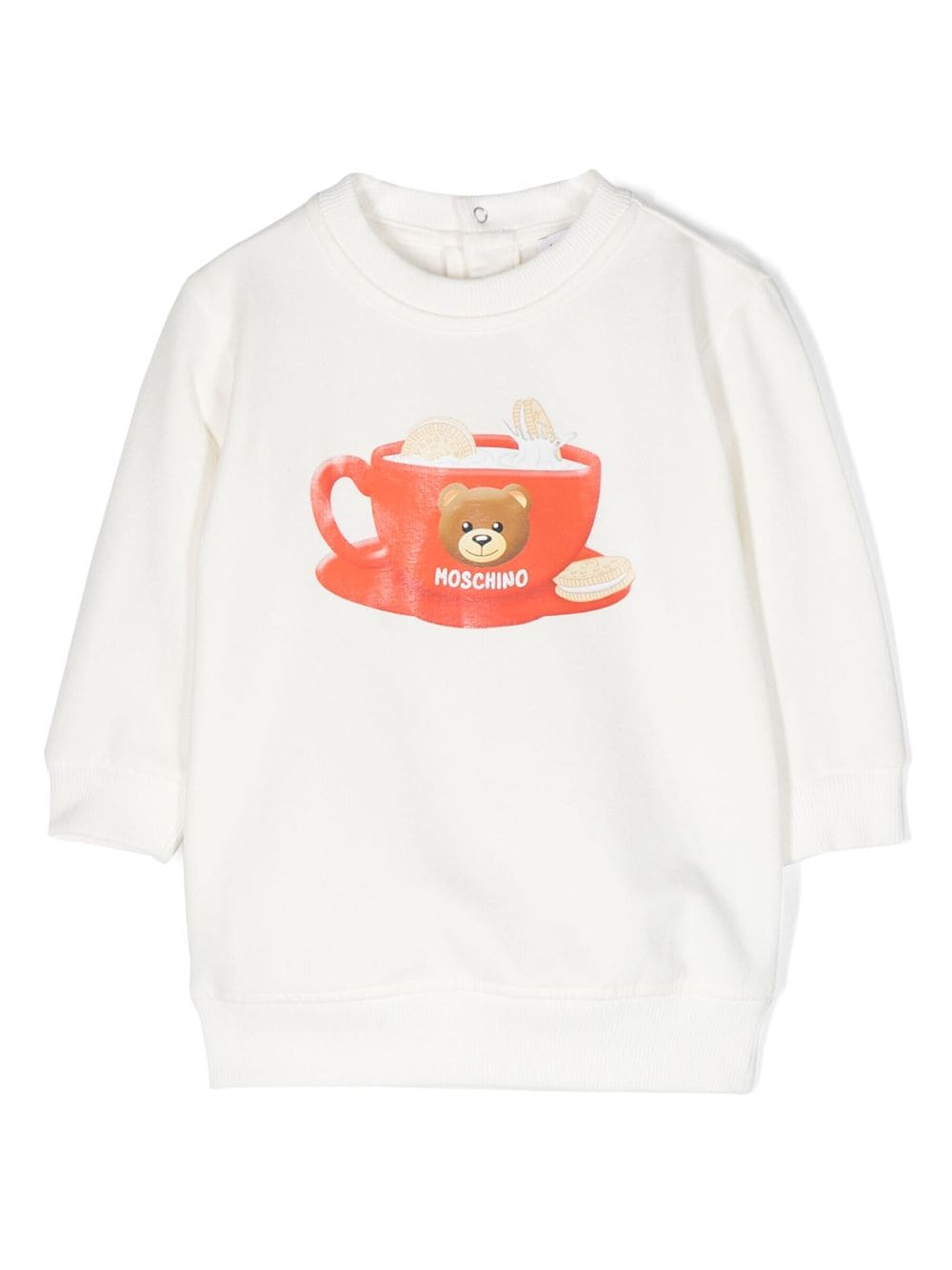 Moschino Kids Sweatshirtkleid mit Teddy - Weiß von Moschino Kids