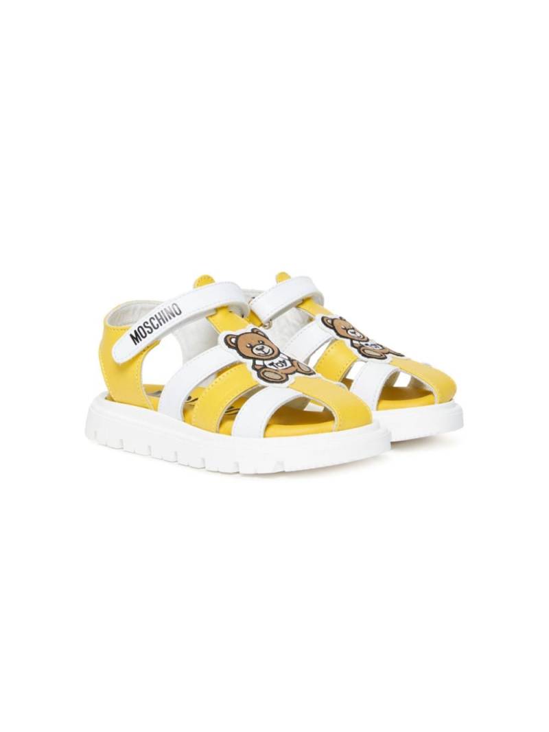 Moschino Kids Sandalen mit Klettverschluss - Gelb von Moschino Kids