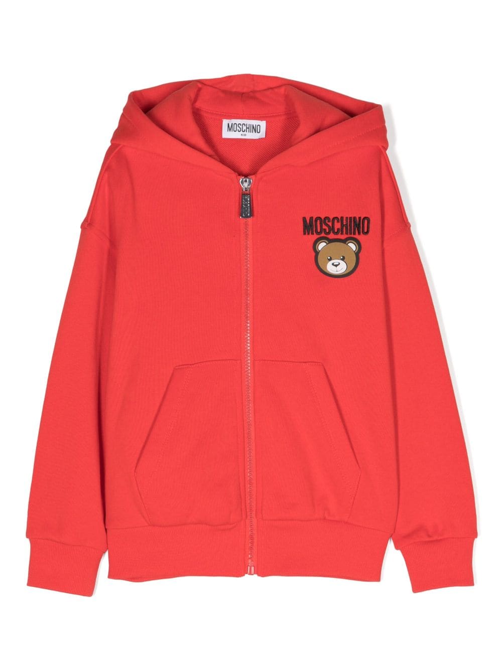 Moschino Kids Kapuzenjacke mit Teddy - Rot von Moschino Kids