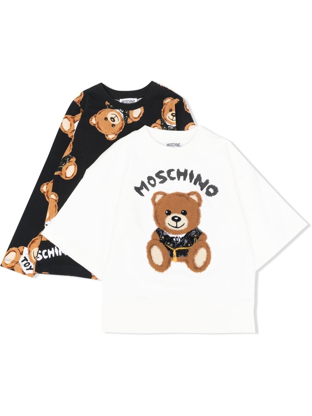 Moschino Kids Set aus zwei T-Shirts mit Teddy-Print - Schwarz von Moschino Kids