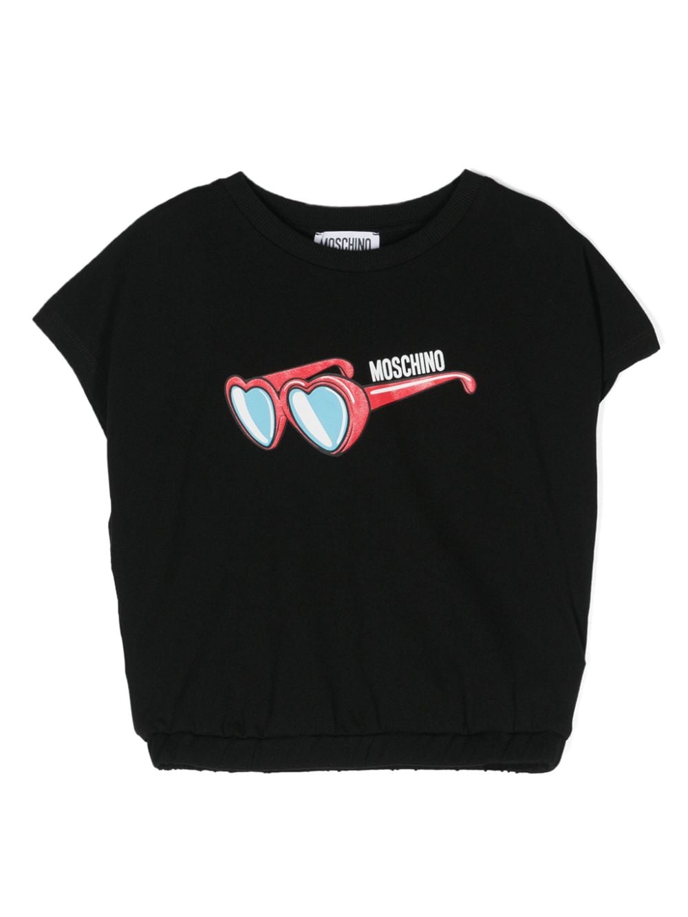 Moschino Kids Top mit Logo-Print - Schwarz von Moschino Kids