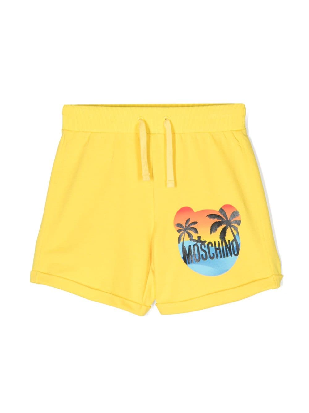 Moschino Kids Joggingshorts mit Strand-Print - Gelb von Moschino Kids