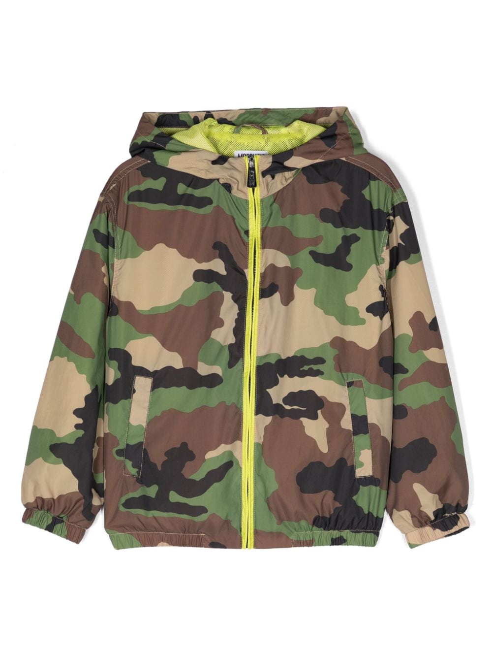 Moschino Kids Kapuzenjacke mit Camouflage-Print - Grün von Moschino Kids