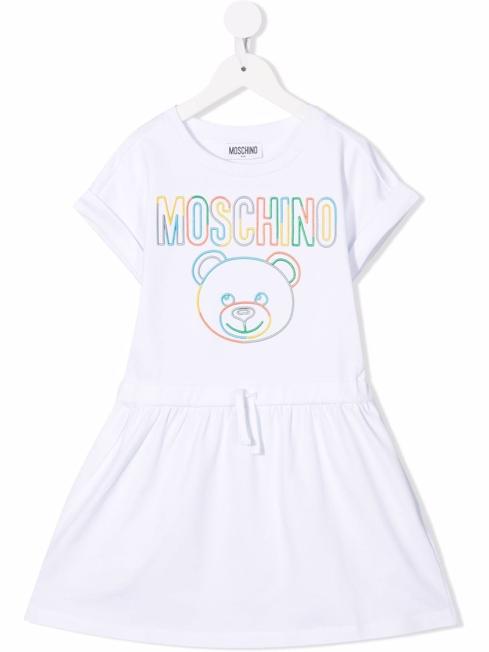 Moschino Kids T-Shirtkleid mit Logo-Stickerei - Weiß von Moschino Kids