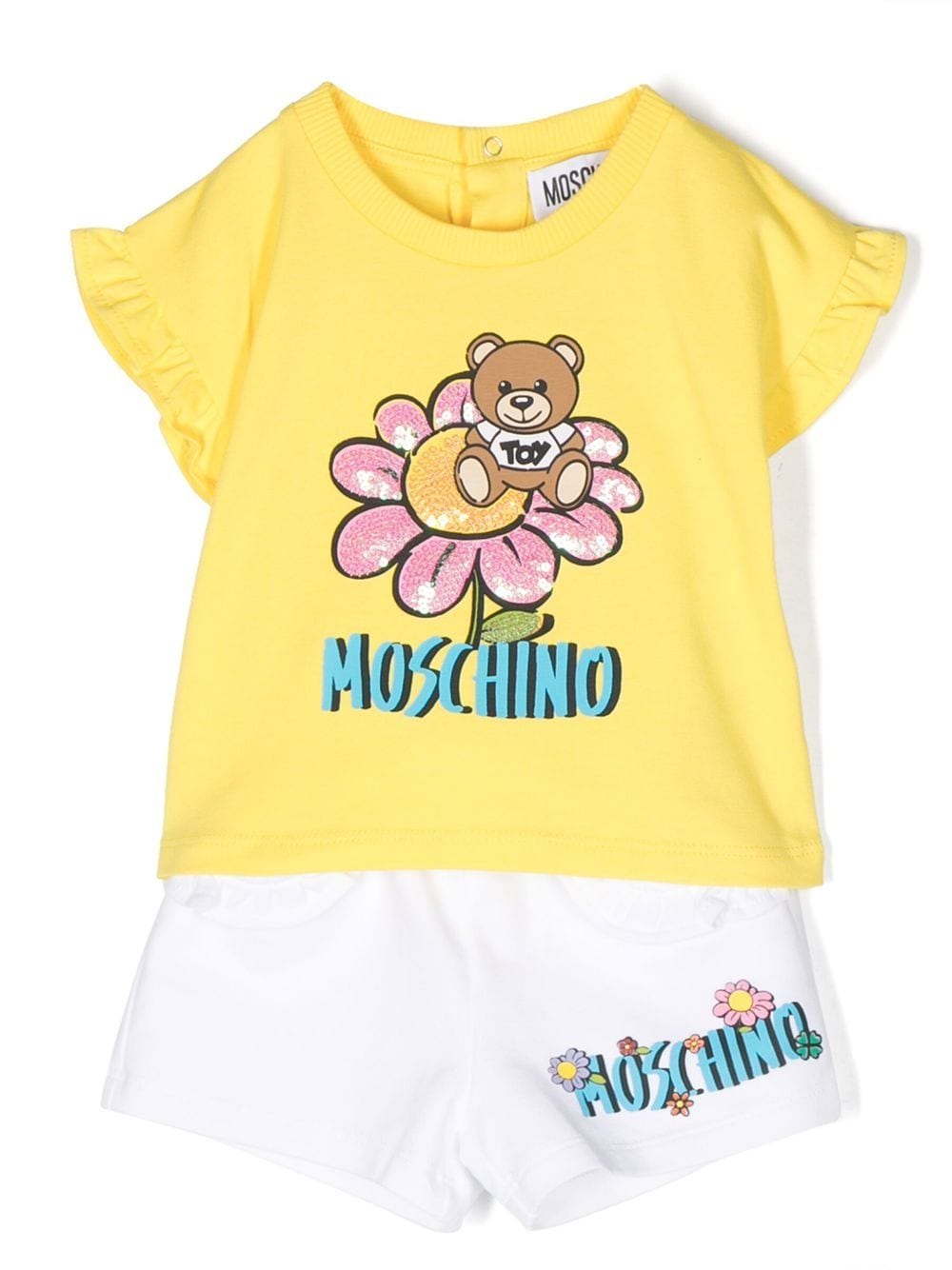 Moschino Kids Jogginganzug mit Teddy - Gelb von Moschino Kids