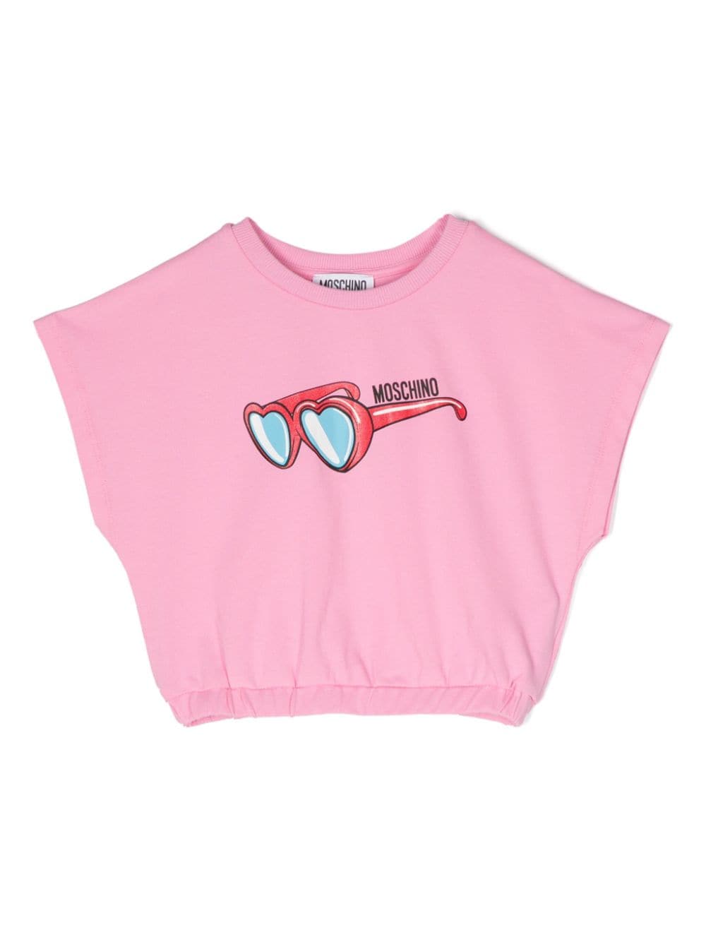 Moschino Kids Pikee-T-Shirt mit grafischem Print - Rosa von Moschino Kids