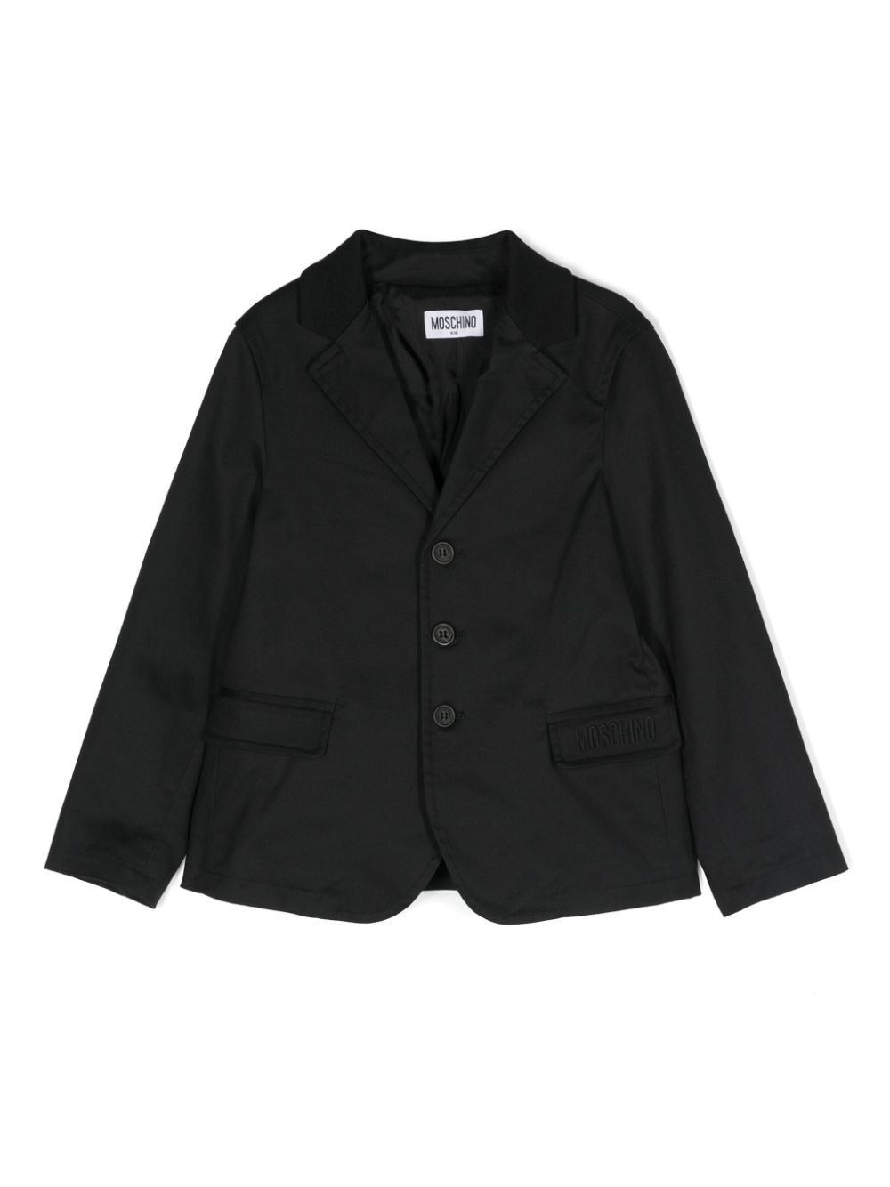 Moschino Kids Blazer mit Logo-Stickerei - Schwarz von Moschino Kids