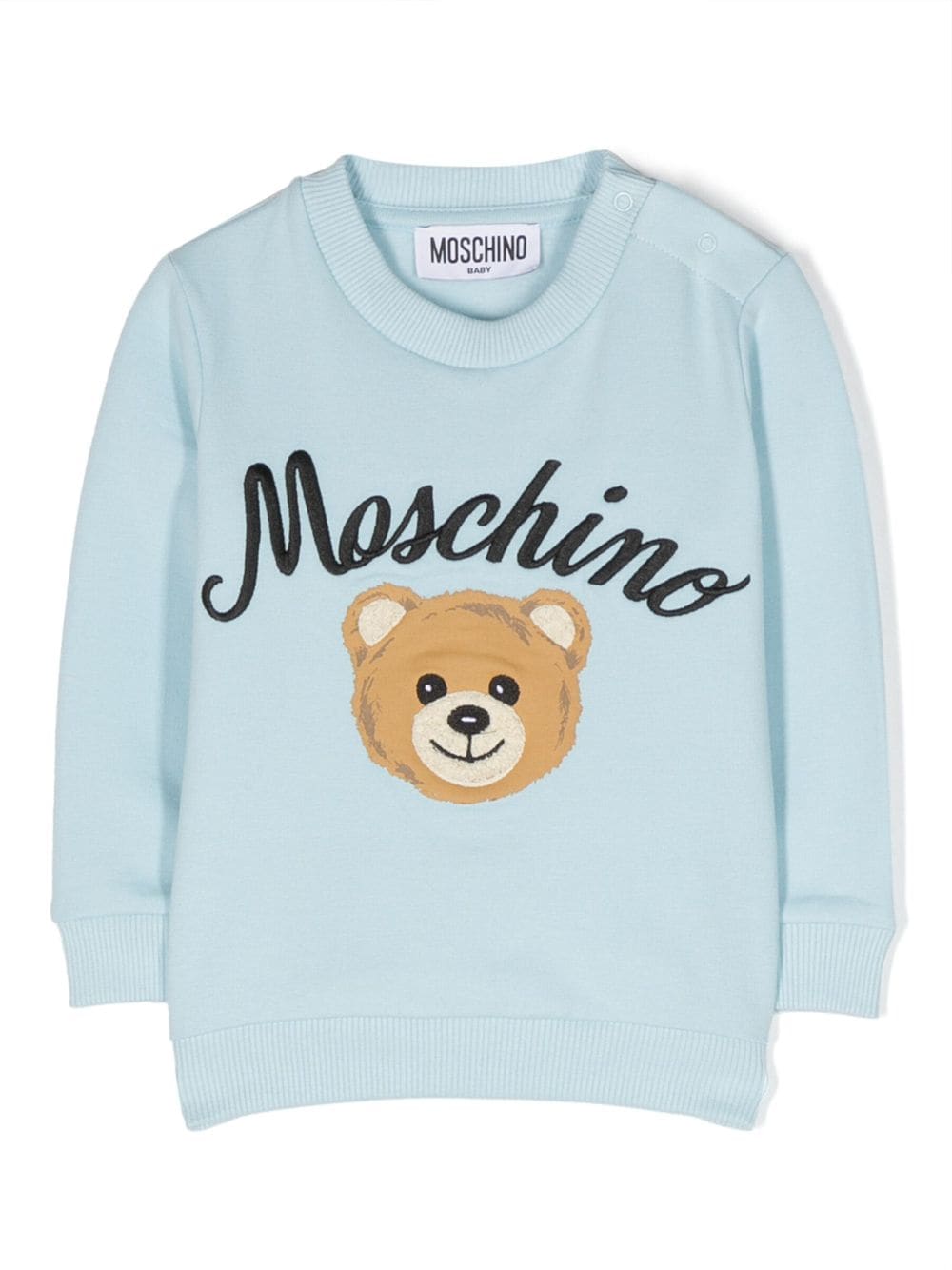 Moschino Kids Sweatshirt mit Logo-Stickerei - Blau von Moschino Kids