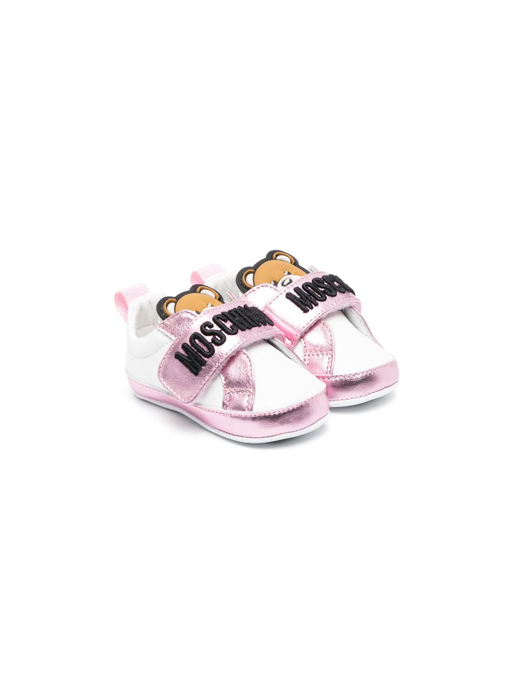 Moschino Kids Sneakers mit Logo-Stickerei - Weiß von Moschino Kids