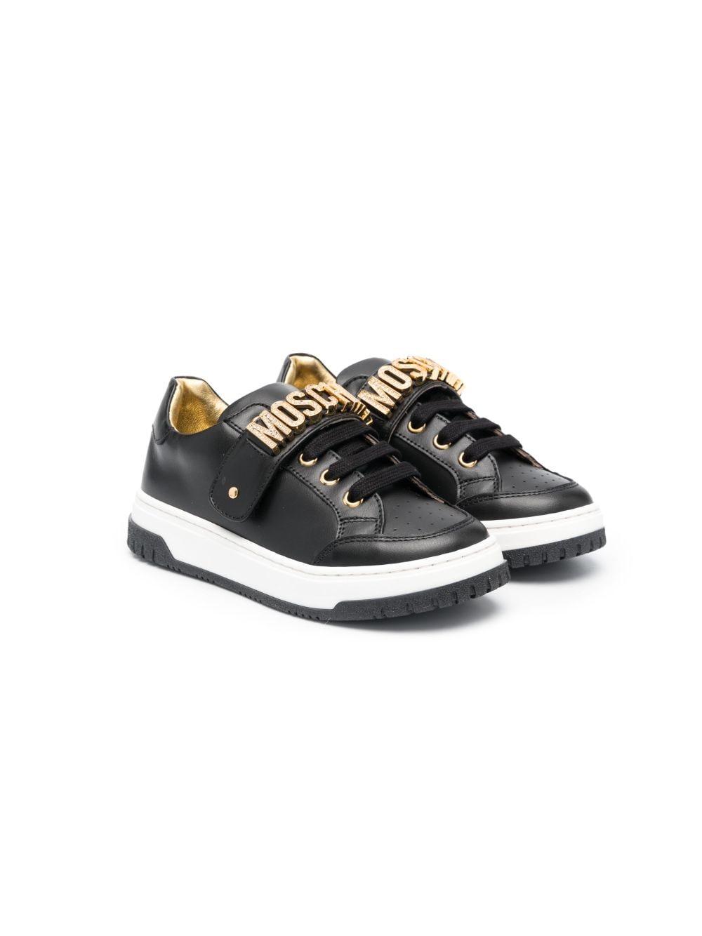 Moschino Kids Sneakers mit Logo - Schwarz von Moschino Kids