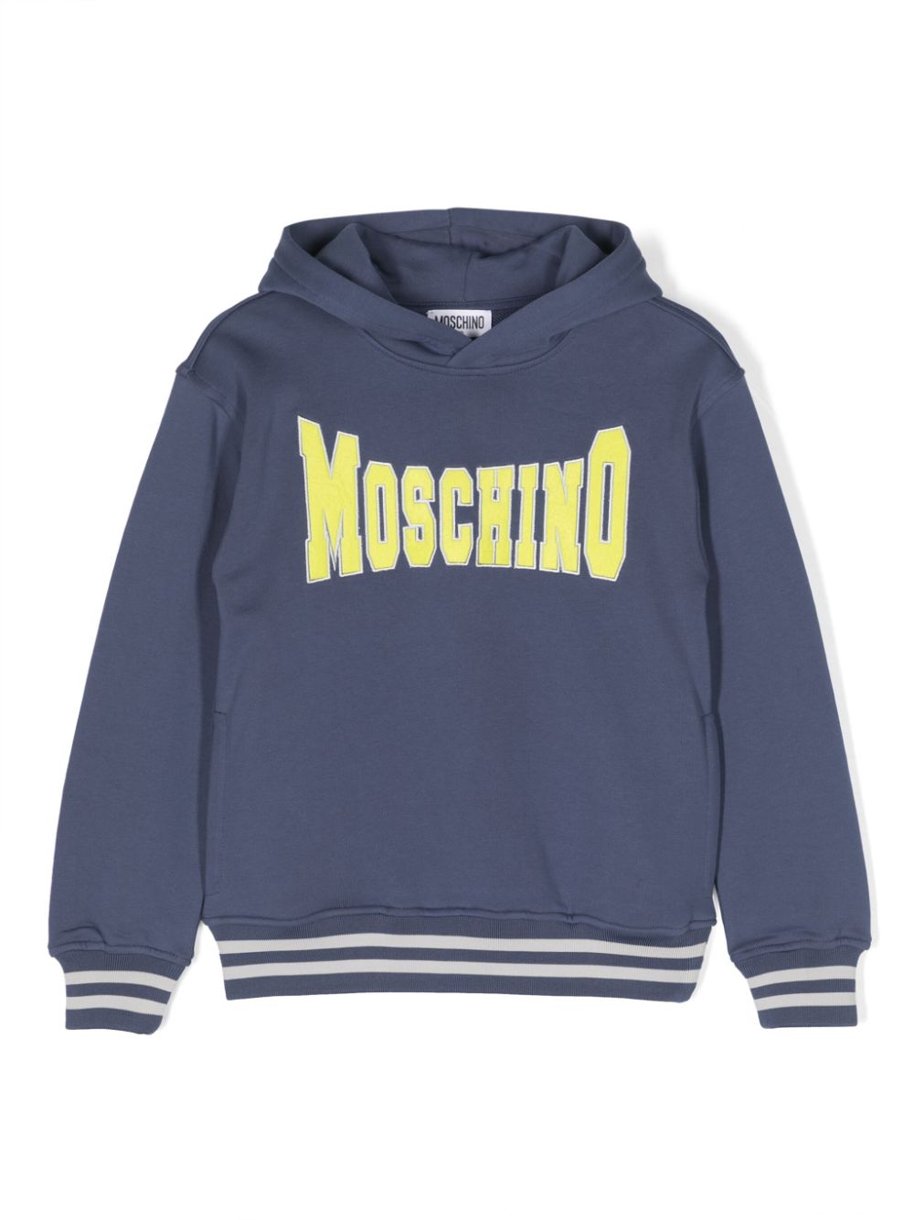 Moschino Kids Hoodie mit Logo-Patch - Blau von Moschino Kids