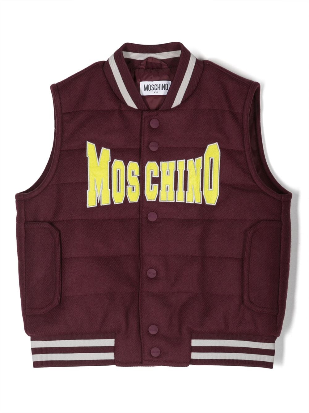 Moschino Kids Weste mit Logo-Patch - Violett von Moschino Kids