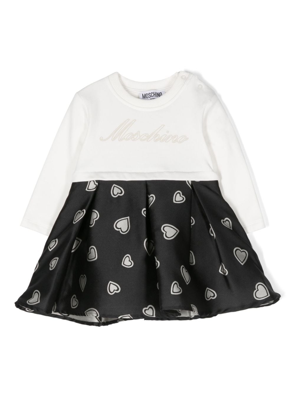 Moschino Kids Kleid mit Logo-Print - Schwarz von Moschino Kids