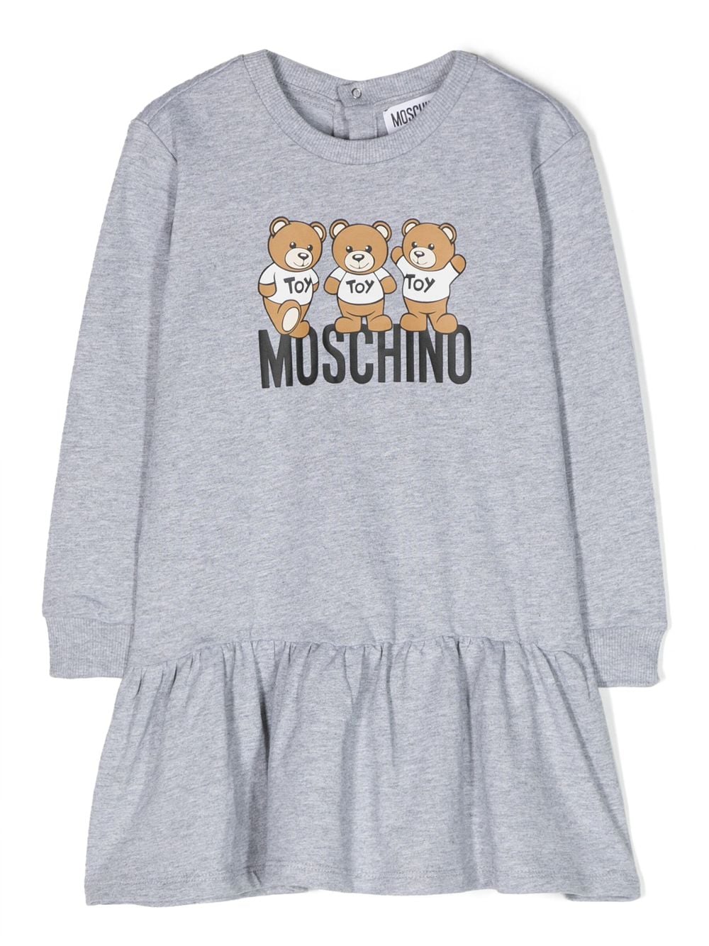 Moschino Kids Kleid mit Logo-Print - Grau von Moschino Kids