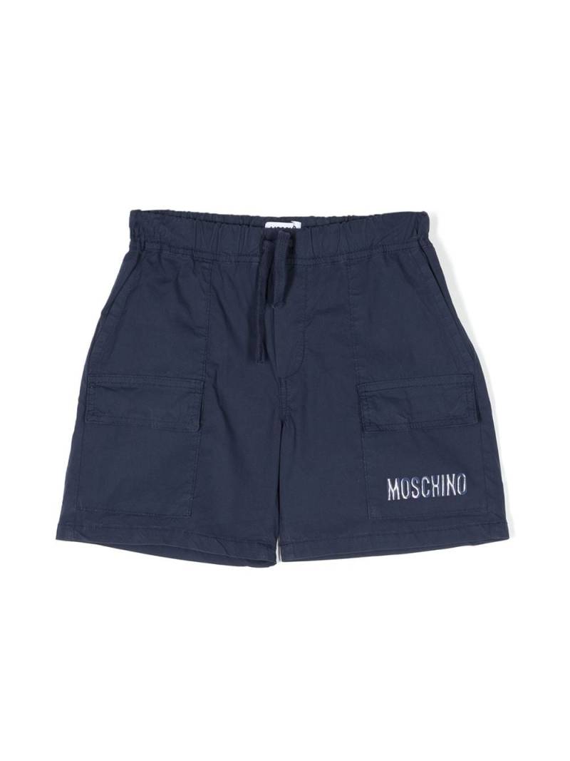 Moschino Kids Shorts mit Logo-Print - Blau von Moschino Kids