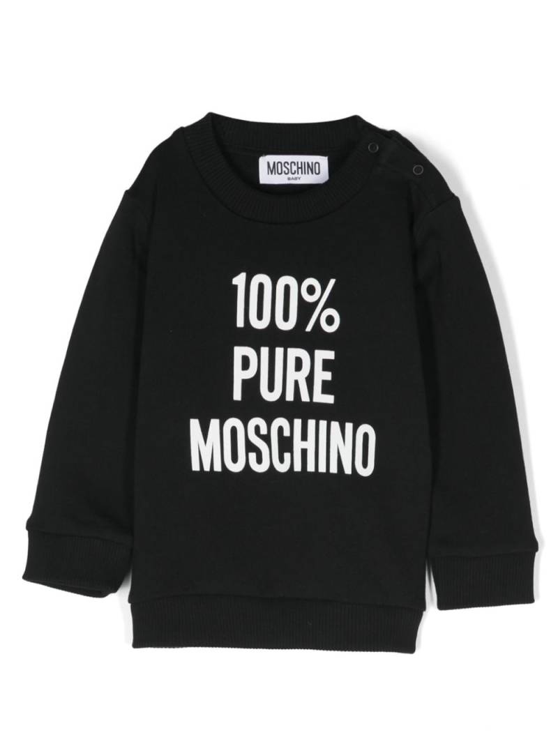 Moschino Kids Sweatshirt mit Logo-Print - Schwarz von Moschino Kids
