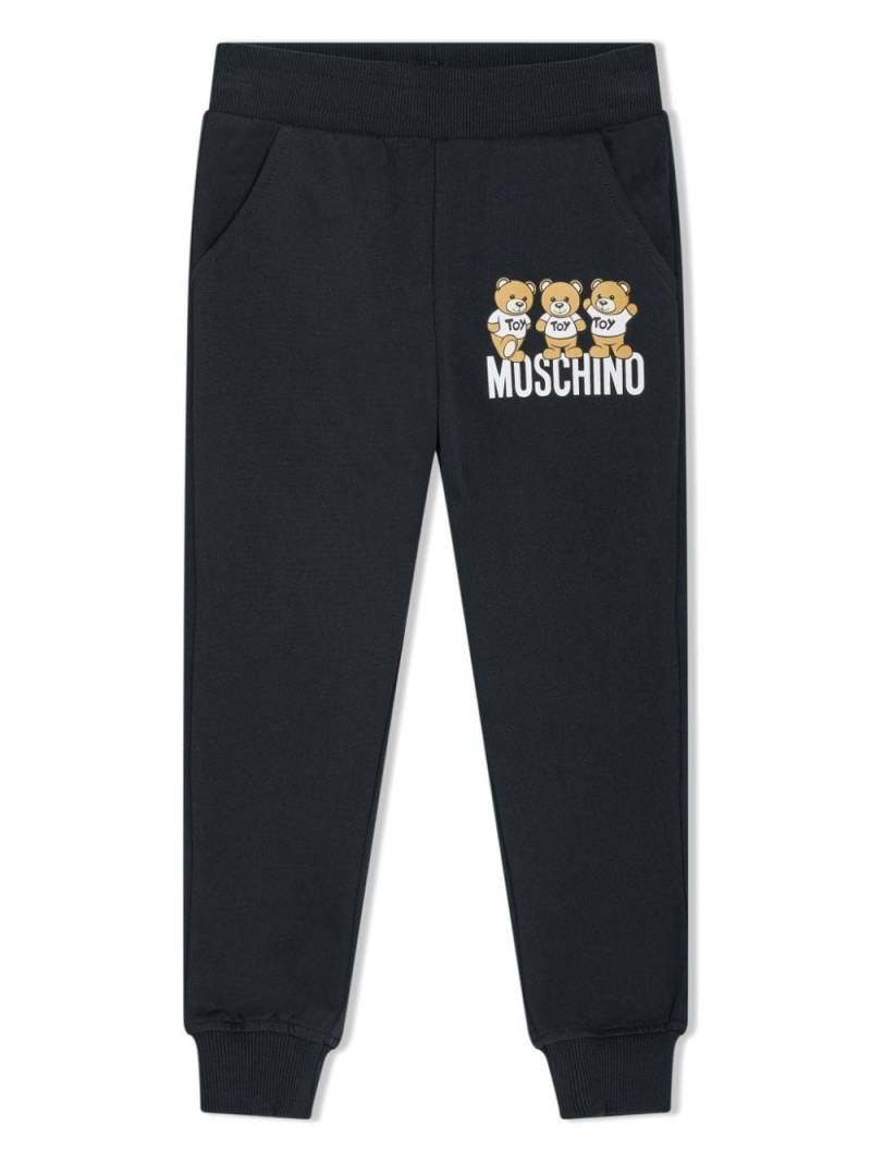 Moschino Kids Jogginghose mit Logo-Print - Schwarz von Moschino Kids