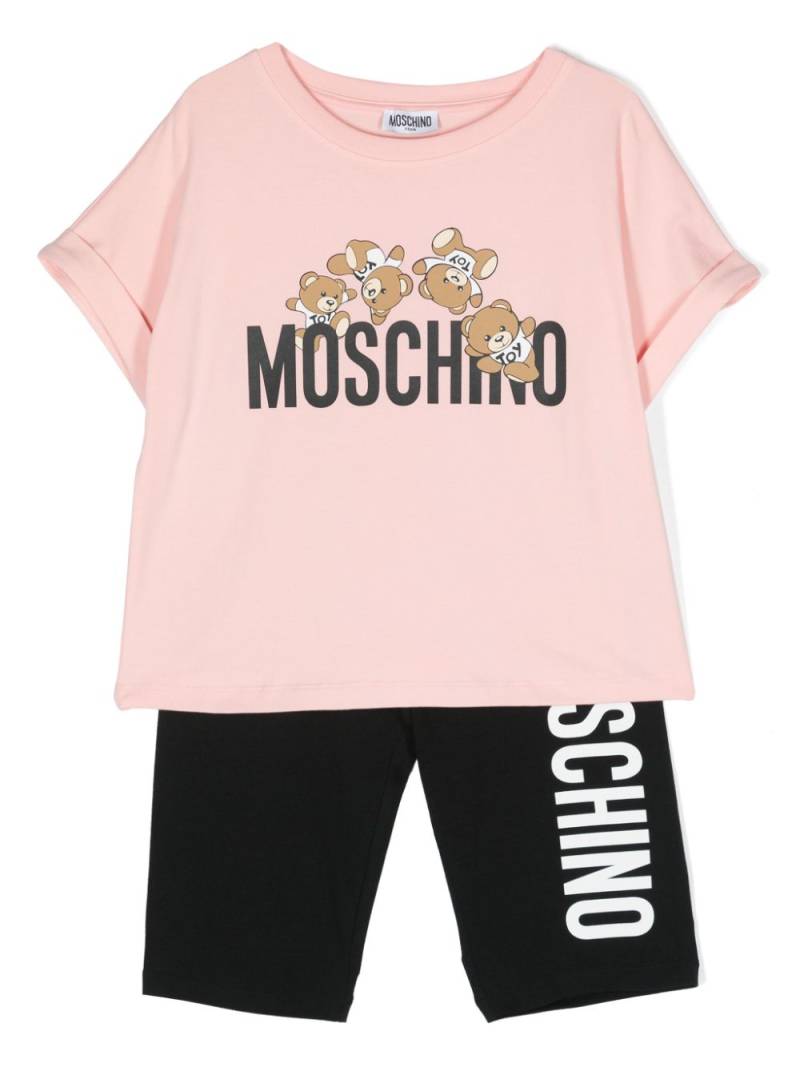 Moschino Kids Hosen-Set mit Logo-Print - Rosa von Moschino Kids