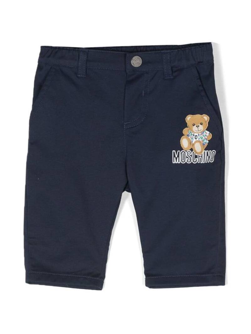 Moschino Kids Chino mit Logo-Print - Blau von Moschino Kids