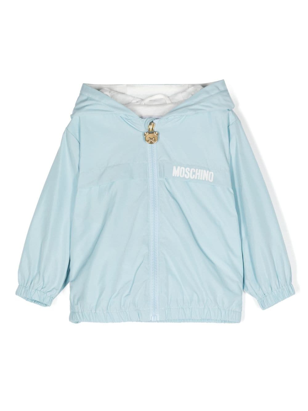 Moschino Kids Kapuzenjacke mit Logo-Print - Blau von Moschino Kids