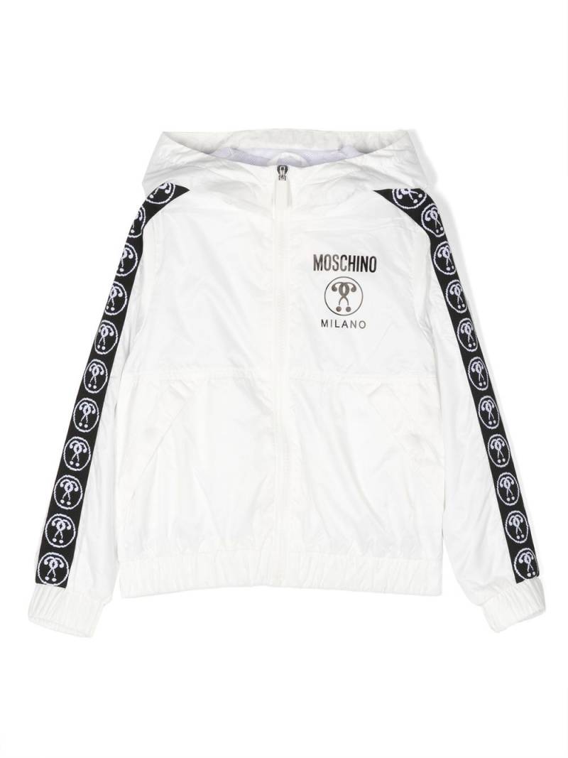 Moschino Kids Jacke mit Logo-Print - Weiß von Moschino Kids