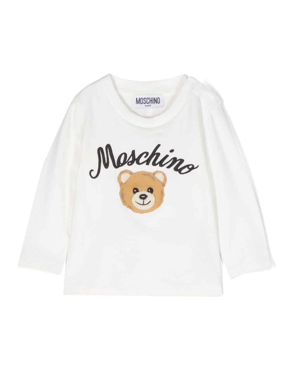 Moschino Kids Langarmshirt mit Logo-Print - Weiß von Moschino Kids