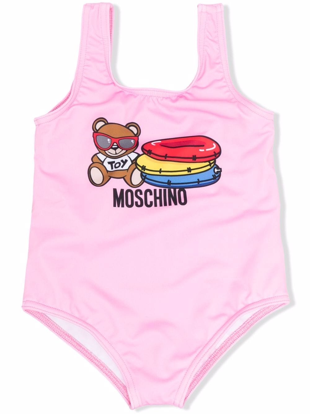 Moschino Kids Badeanzug mit Logo-Print - Rosa von Moschino Kids