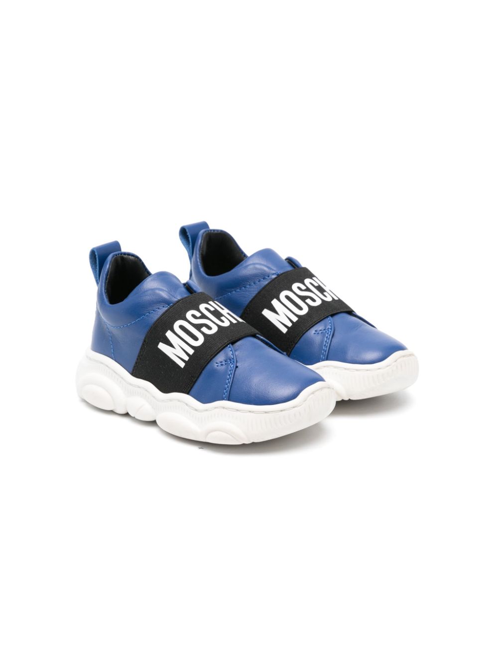 Moschino Kids Sneakers mit Logo-Riemen - Blau von Moschino Kids