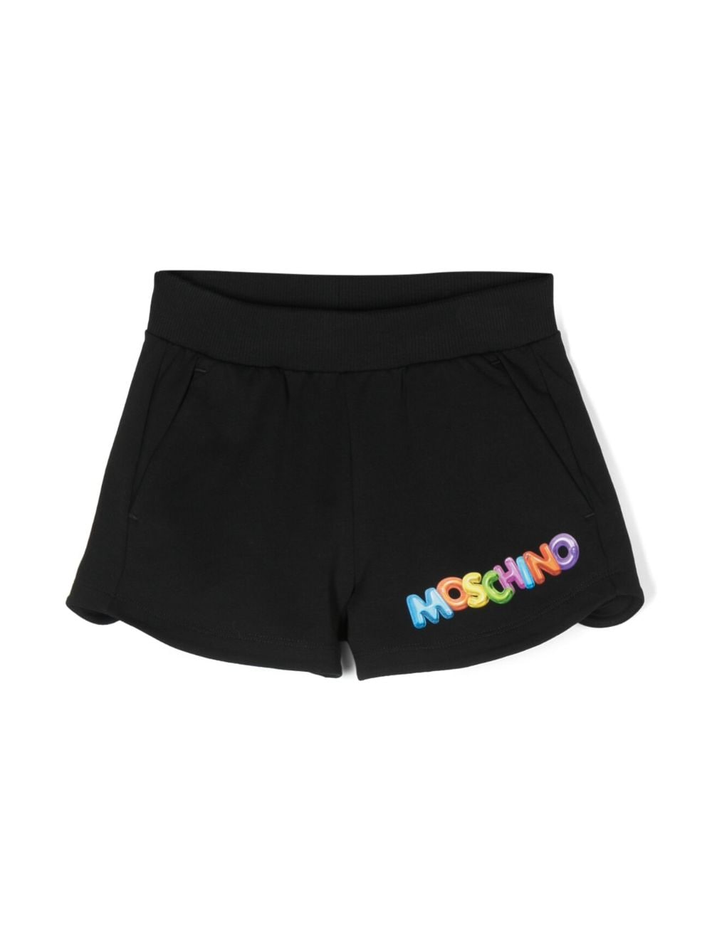 Moschino Kids Shorts mit Logo-Print - Schwarz von Moschino Kids