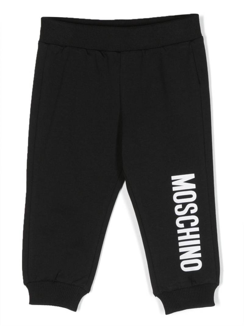 Moschino Kids Jogginghose mit Logo-Print - Schwarz von Moschino Kids