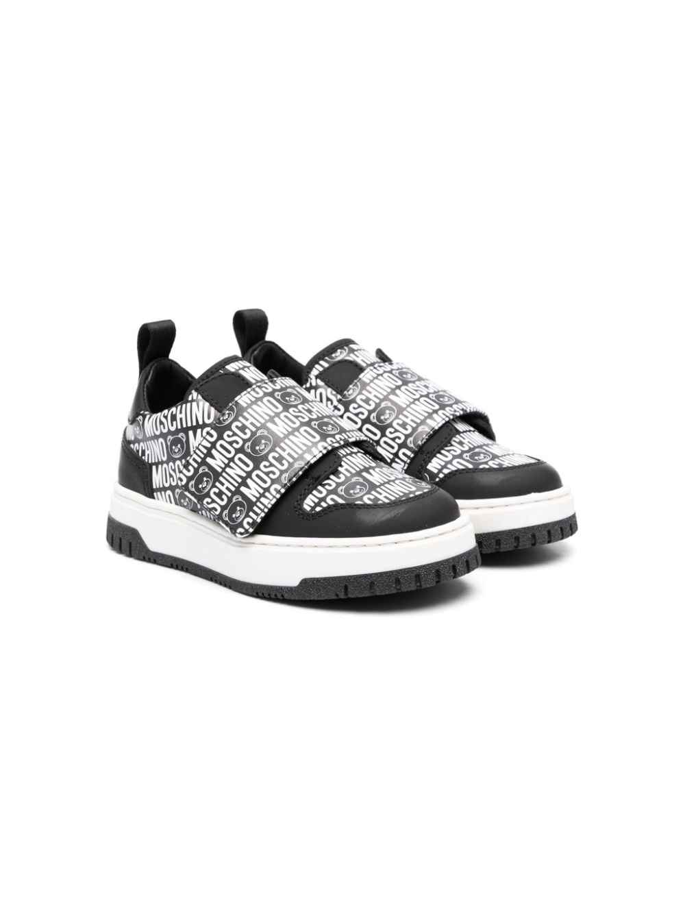 Moschino Kids Sneakers mit Klettverschluss - Schwarz von Moschino Kids