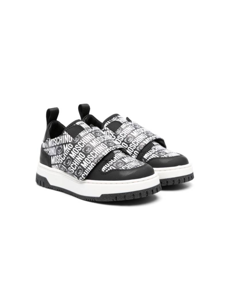 Moschino Kids Sneakers mit Klettverschluss - Schwarz von Moschino Kids