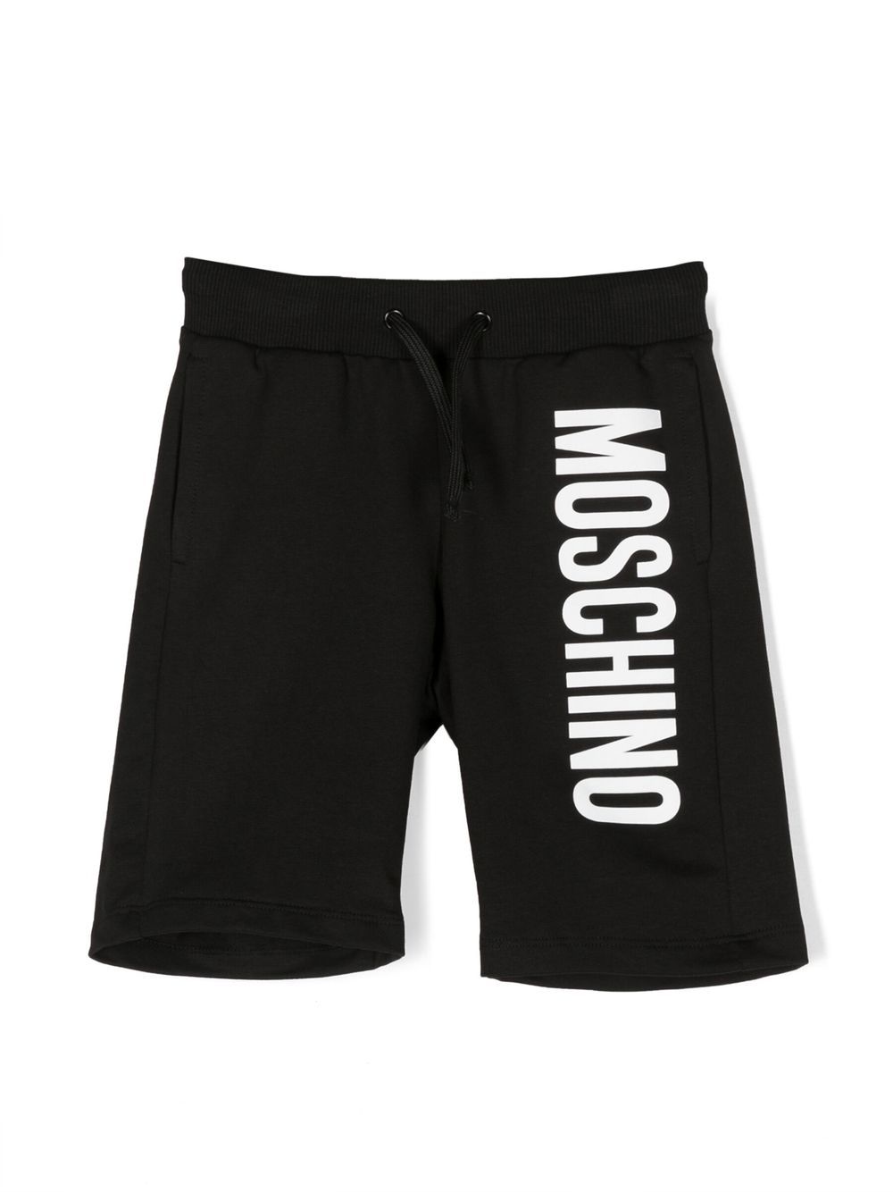 Moschino Kids Joggingshorts mit Logo-Print - Schwarz von Moschino Kids