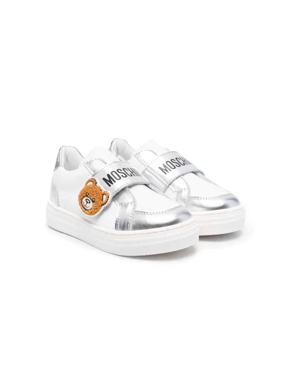 Moschino Kids Sneakers mit Klettverschluss - Weiß von Moschino Kids