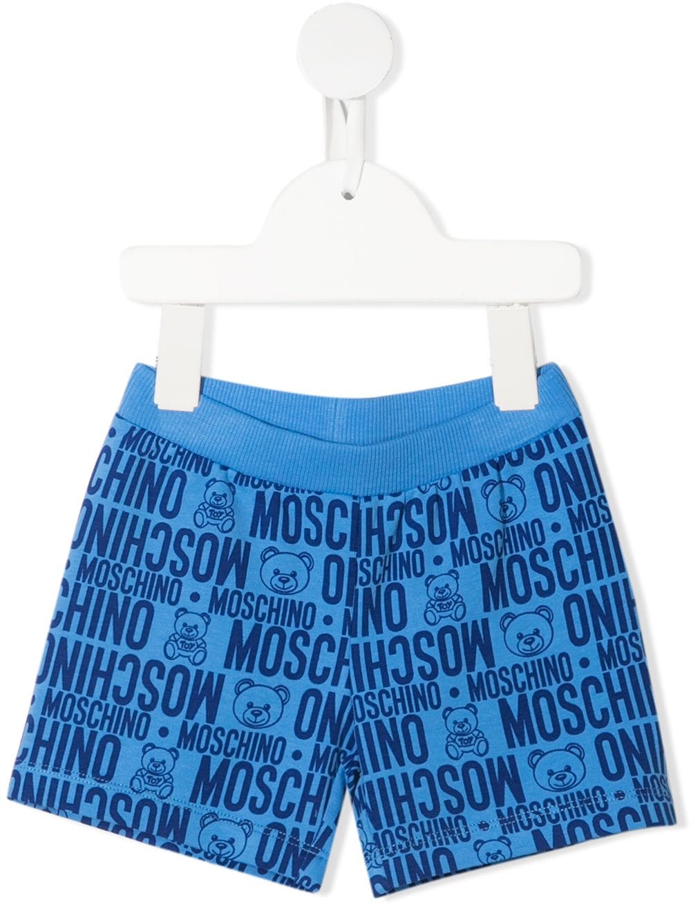 Moschino Kids Jersey-Shorts mit Monogramm-Print - Blau von Moschino Kids