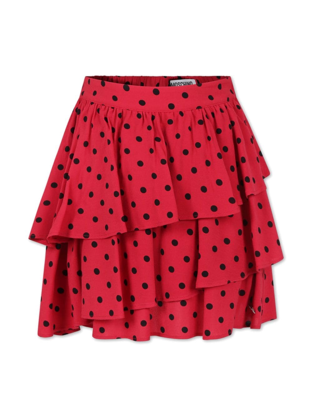 Moschino Kids Gerüschter Rock mit Polka Dots - Rot von Moschino Kids