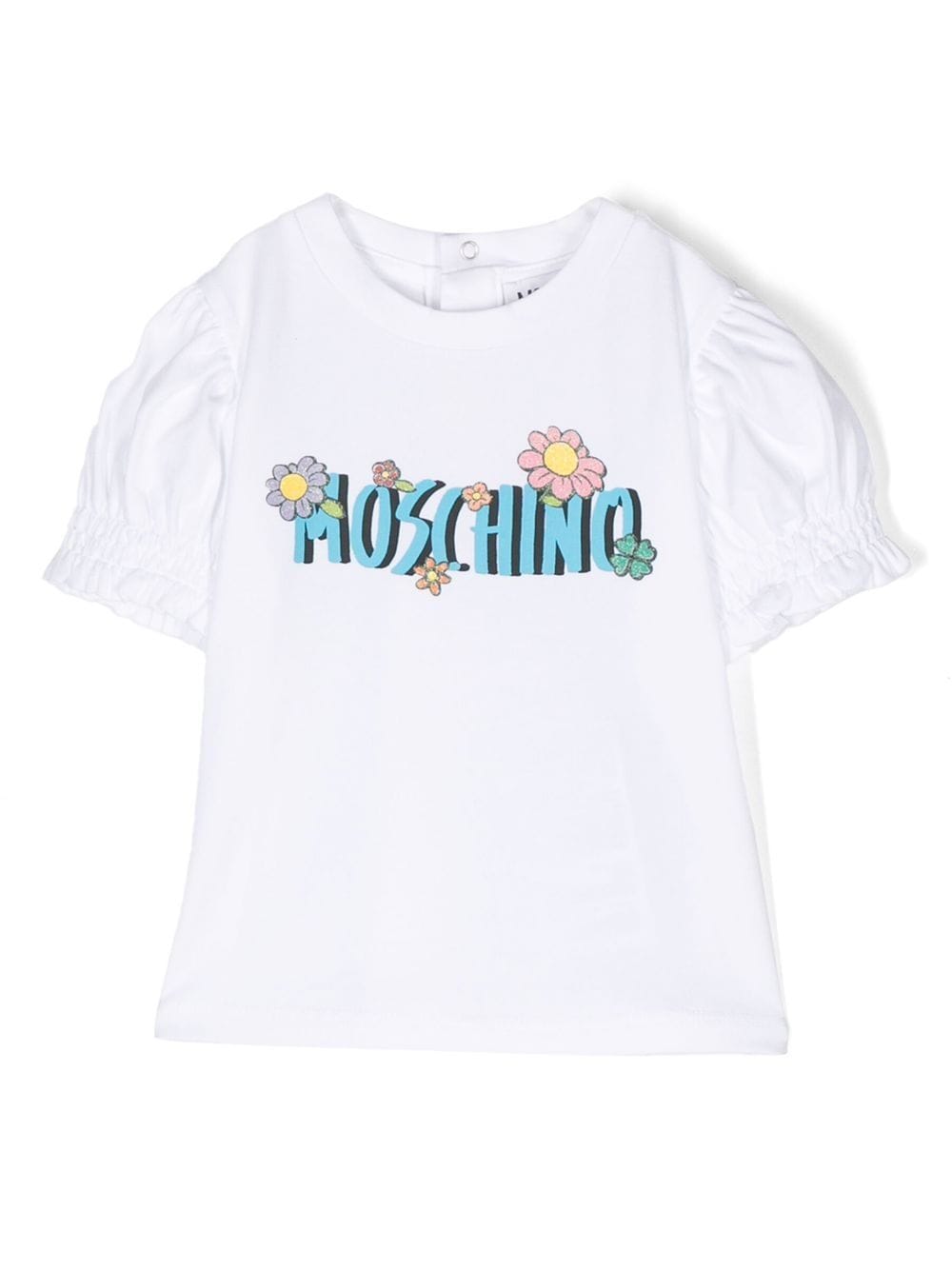 Moschino Kids T-Shirt mit Puffärmeln - Weiß von Moschino Kids