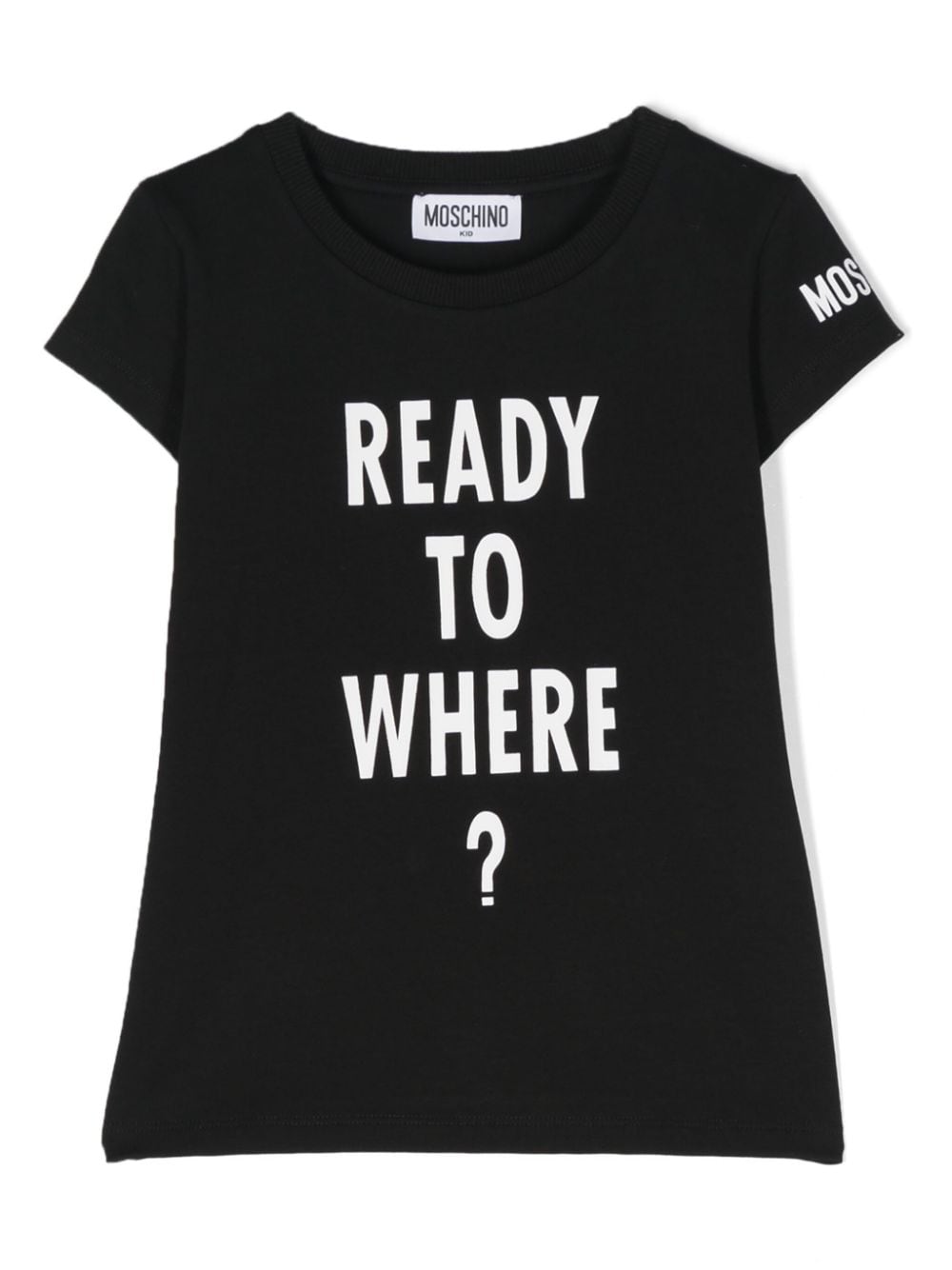 Moschino Kids T-Shirt mit Slogan-Print - Schwarz von Moschino Kids