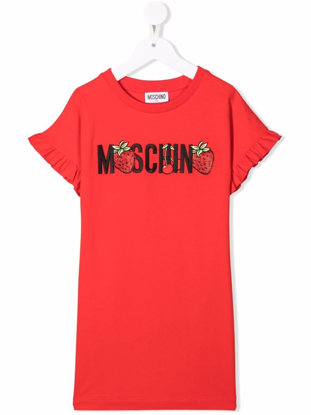 Moschino Kids T-Shirtkleid mit Erdbeeren - Rot von Moschino Kids