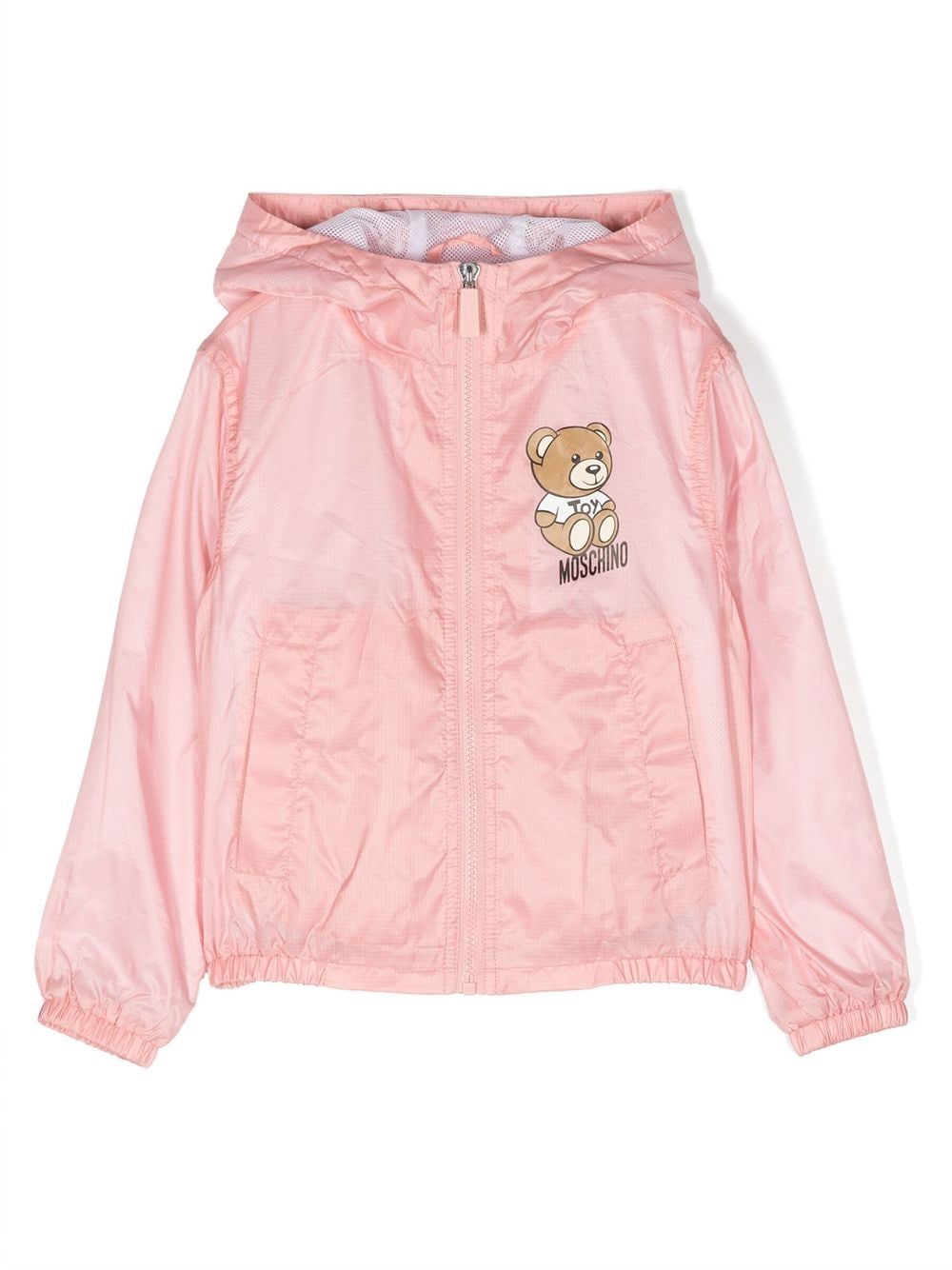 Moschino Kids Kapuzenjacke mit Teddy - Rosa von Moschino Kids