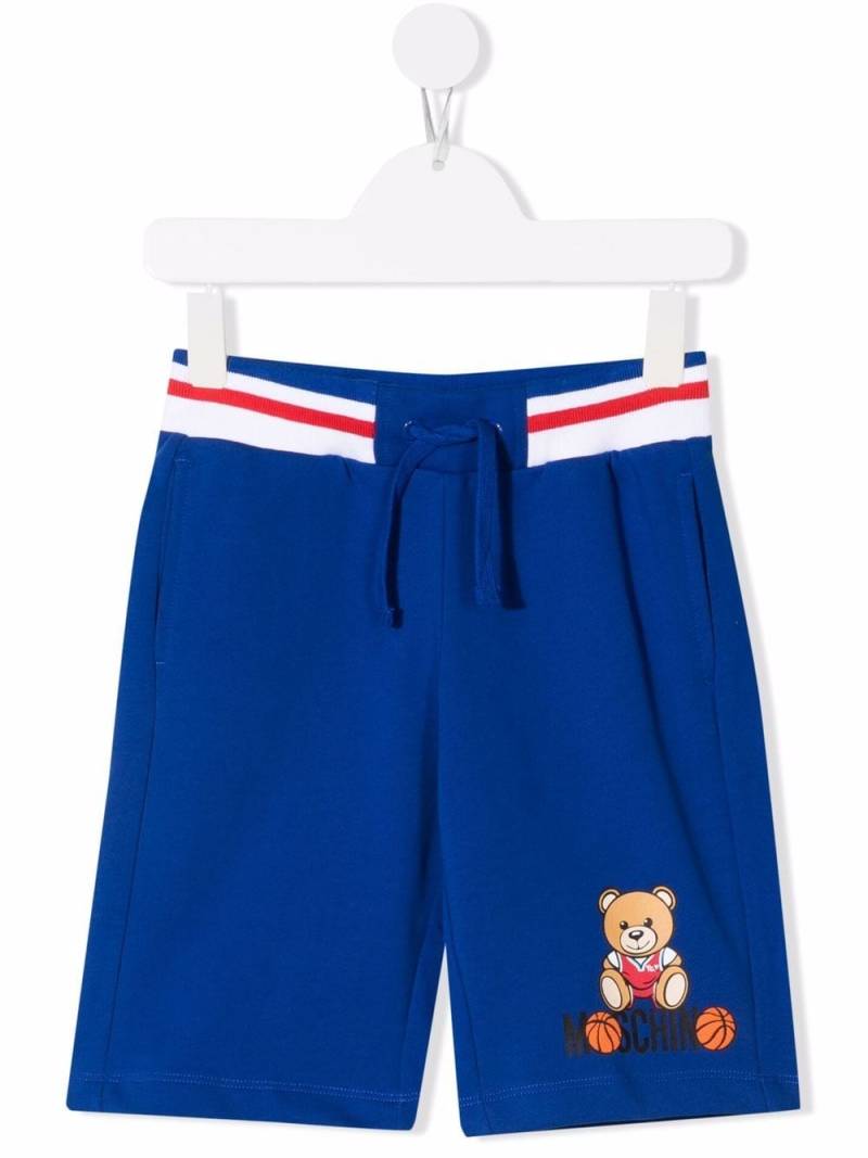 Moschino Kids Shorts mit Teddy-Print - Blau von Moschino Kids