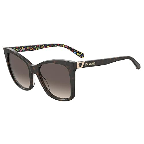 Moschino Love Unisex Mol034/s Sunglasses, 086/HA Havana, 55 von Moschino Love