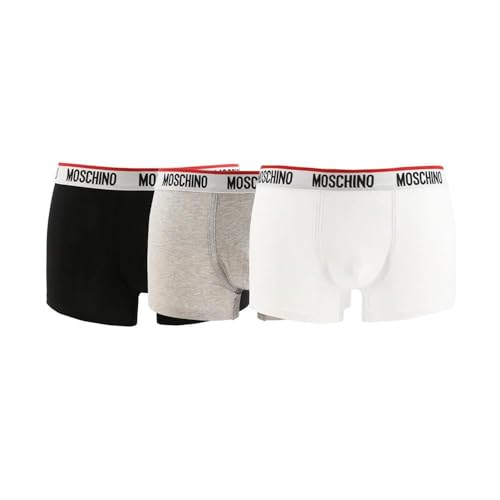 BOXER INTIMO MOSCHINO. NEROBIANCOGRIGIO, 3PZ Nero L von Moschino