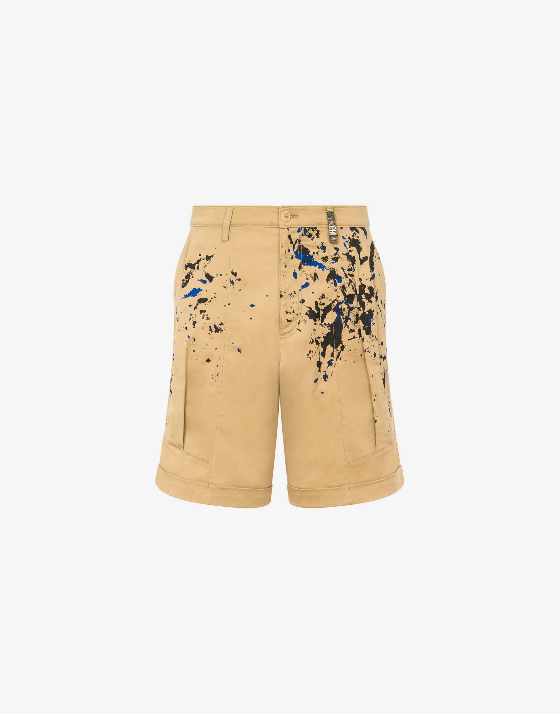 Bermudas Aus Stretch-gabardine Painted Effect von Moschino